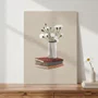 Placa Decorativa Vaso de Flores e Livros Estilo Modern Heritage