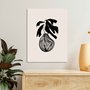 Placa Decorativa Vaso De Planta Minimalista Japonês Estilo Japandi