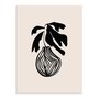 Placa Decorativa Vaso De Planta Minimalista Japonês Estilo Japandi