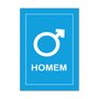 Placa Indicativa para Banheiro com Símbolo Masculino
