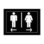Placa Indicativa para Banheiros Feminino e Masculino