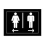 Placa Indicativa para Banheiros Masculino e Feminino