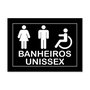 Placa Indicativa para Banheiros Unissex e Acessíveis
