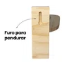 Placa Mão Francesa Decorativa Peixe em Madeira Pinus Estilo Náutico e Base para Artesanato