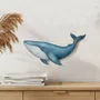 Placa Decorativa Baleia em MDF 3mm Estilo Náutico e Praia