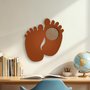 Porta Maternidade Colorido Em Forma de Pezinhos Em Mdf Com PVC Antirreflexo