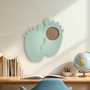 Porta Maternidade Colorido Em Forma de Pezinhos Em Mdf Com PVC Antirreflexo