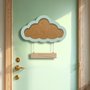 Porta Maternidade Para Amigurumi Em Mdf Colorido Moldura Nuvem Com Plaquinha