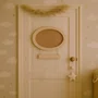 Porta Maternidade Para Quarto Infantil Moldura Oval Em Pinus
