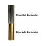Porta Retrato Com Moldura Chanfrada Com Padrão Oval Gravado Efeito Aço Metal Escovado Com Suporte E Frente Em PVC Antirreflexo - 4,6x2,1