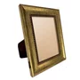 Porta Retrato Com Moldura Chanfrada Com Padrão Oval Gravado Efeito Aço Metal Escovado Com Suporte E Frente Em PVC Antirreflexo - 4,6x2,1