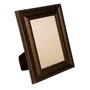 Porta Retrato Com Moldura de Madeira Clássica com Detalhes Gravados Com Suporte E Frente Em PVC Antirreflexo - 3,2x1,5