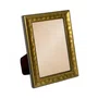 Porta Retrato Com Moldura Efeito Metal Martelado Com Suporte E Frente Em PVC Antirreflexo - 2x1,8