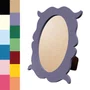Porta Retrato Com Moldura Provençal Colorida Oval Em MDF 6mm Com Suporte em MDF e PVC Antirreflexo
