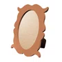 Porta Retrato Com Moldura Provençal Colorida Oval Em MDF 6mm Com Suporte em MDF e PVC Antirreflexo