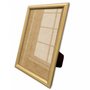 Porta Retrato de Moldura Abaulada Lisa Revestida Com Suporte e Vidro - 2x3