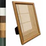 Porta Retrato de Moldura Abaulada Lisa Revestida Com Suporte e Vidro - 2x3