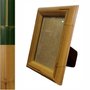 Porta Retrato de Moldura com Gravação de Bambu  e Acetato Mais Fundo com Suporte - 4,3x2,3