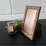 Porta Retrato de Moldura com Gravação de Folhagens e PVC Mais Fundo com Suporte - 2x1