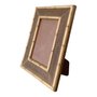 Porta Retrato de Moldura com Gravação de Bambu e Vidro Mais Fundo com Suporte - 4,5x1,5