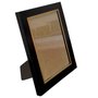 Porta Retrato de Moldura Laqueada Gesso com Filete Dourado e Acetato Mais Fundo com Suporte - 3x1,5