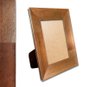 Porta Retrato Moldura Chanfrada com Acabamento Côncavo Estilo Madeira Rústica Com Suporte E Frente Em PVC Antirreflexo - 5x2,1