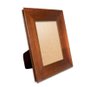 Porta Retrato Moldura Chanfrada com Acabamento Côncavo Estilo Madeira Rústica Com Suporte E Frente Em PVC Antirreflexo - 5x2,1