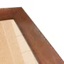Porta Retrato Moldura Chanfrada com Acabamento Côncavo Estilo Madeira Rústica Com Suporte E Frente Em Acetato - 5x2,1
