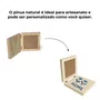Porta-Retrato Sanfonado Dobrável em Madeira Pinus Com Acetato – Com Espaço Personalizável