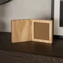 Porta-Retrato Sanfonado Dobrável em Madeira Pinus Com Acetato – Com Espaço Personalizável