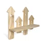 Prateleira de Parede com Casinhas de Passarinhos em Madeira Pinus – Ideal para Artesanato DIY, Decoração de Casa e Jardim