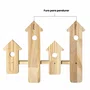 Prateleira de Parede com Casinhas de Passarinhos em Madeira Pinus – Ideal para Artesanato DIY, Decoração de Casa e Jardim