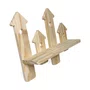 Prateleira de Parede com Casinhas de Passarinhos em Madeira Pinus – Ideal para Artesanato DIY, Decoração de Casa e Jardim