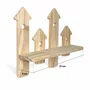 Prateleira de Parede com Casinhas de Passarinhos em Madeira Pinus – Ideal para Artesanato DIY, Decoração de Casa e Jardim