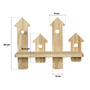 Prateleira de Parede com Casinhas de Passarinhos em Madeira Pinus – Ideal para Artesanato DIY, Decoração de Casa e Jardim