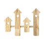 Prateleira de Parede com Casinhas de Passarinhos em Madeira Pinus – Ideal para Artesanato DIY, Decoração de Casa e Jardim