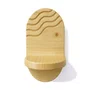 Prateleira Decorativa De Parede Oval Com Frisos Em Madeira Pinus Estilo Japandi