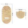 Prateleira Decorativa De Parede Oval Com Frisos Em Madeira Pinus Estilo Japandi
