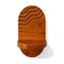 Prateleira Decorativa De Parede Oval Com Frisos Em Madeira Pinus Estilo Japandi