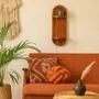 Prateleira Decorativa Oval Flutuante com Frisos em Madeira Pinus Estilo Arco-Íris Para Quarto, Cozinha e Sala