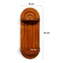 Prateleira Decorativa Oval Flutuante com Frisos em Madeira Pinus Estilo Arco-Íris Para Quarto, Cozinha e Sala