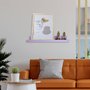 Prateleira Multiuso de Parede em MDF Laqueado para Quadros e Decorações - 60x12,6