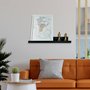 Prateleira Multiuso de Parede em MDF Laqueado para Quadros e Decorações - 60x12,6