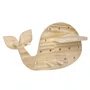Prateleira Pegboard Baleia Em Madeira Pinus com 6 Pinos e 1 Prateleira 13,5cm