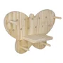 Prateleira Pegboard Borboleta Em Madeira Pinus 6 Pinos e 1 Prateleira 13,5cm