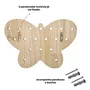 Prateleira Pegboard Borboleta Em Madeira Pinus 6 Pinos e 1 Prateleira 13,5cm