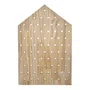 Prateleira Pegboard Casinha Em Madeira Pinus com 16 Pinos e 3 Prateleiras 13,5cm