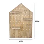 Prateleira Pegboard Casinha Em Madeira Pinus com 16 Pinos e 3 Prateleiras 13,5cm