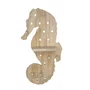 Prateleira Pegboard Cavalo Marinho Em Madeira Pinus com 8 Pinos e 1 Prateleira 13,5cm