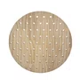 Prateleira Pegboard Circulo 50cm Em Madeira Pinus com 16 Pinos e 3 Prateleiras 13,5cm